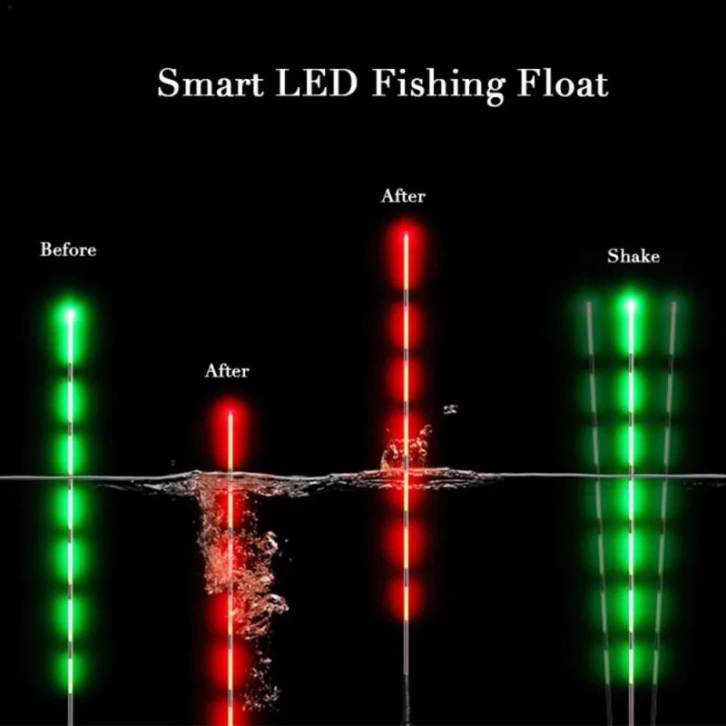 

Smart Fishing Float Gravity Sensor Electric Glowing Automatically Color Changing Remind Night Luminous Floats Bobber QW85