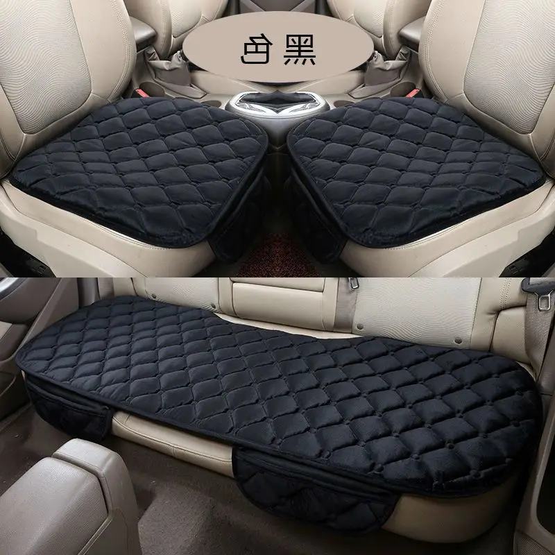 Velvet Car Seat Covers Set For Car Front Back Seat Chair Cushion Set Women Cute Car Seat Cushion Soft Silk 5 Seats