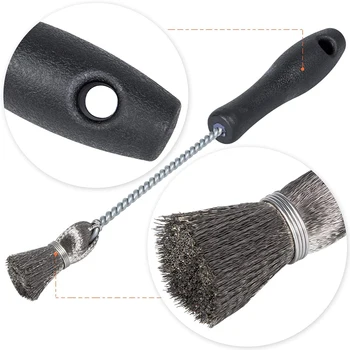

2pcs Rustproof Tool Cleaning Brush Kit Durable Stainless Steel, Injector Sleeve Cup Removal Replace For Ford Powerstroke
