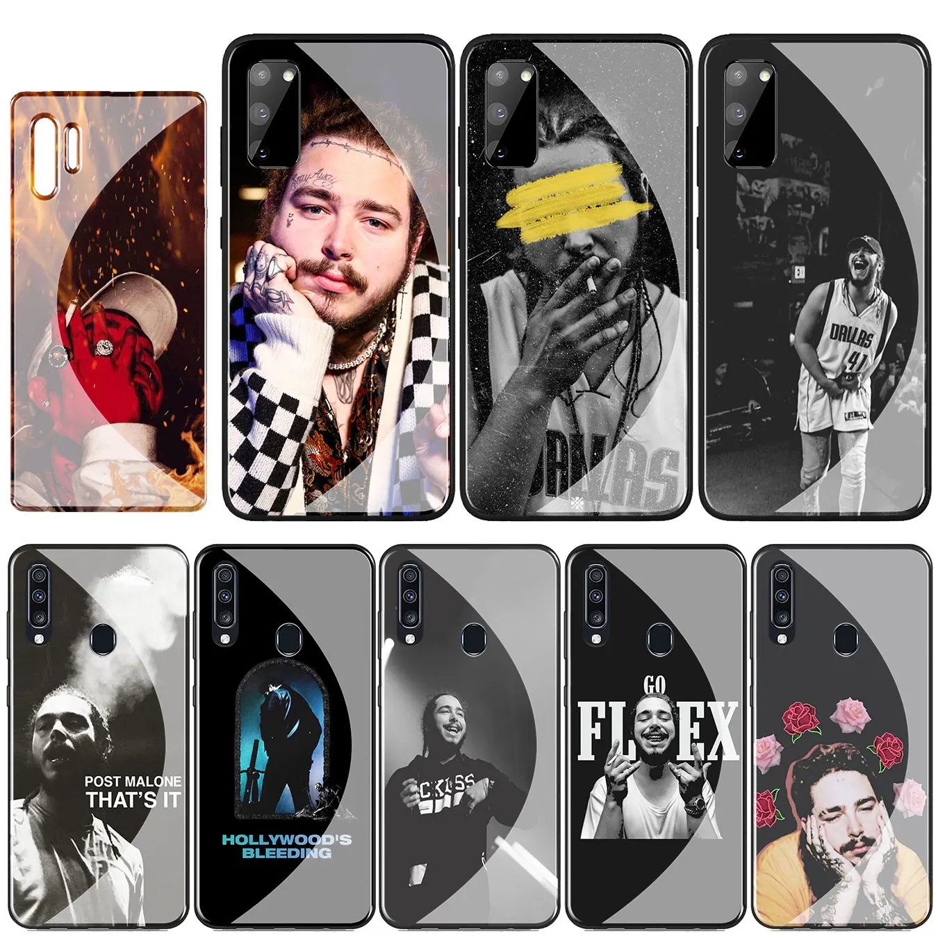 Post Malone чехол для телефона из закаленного стекла Samsung Galaxy A50 A40 A30 A20 A10 A70 A51 A71 A81