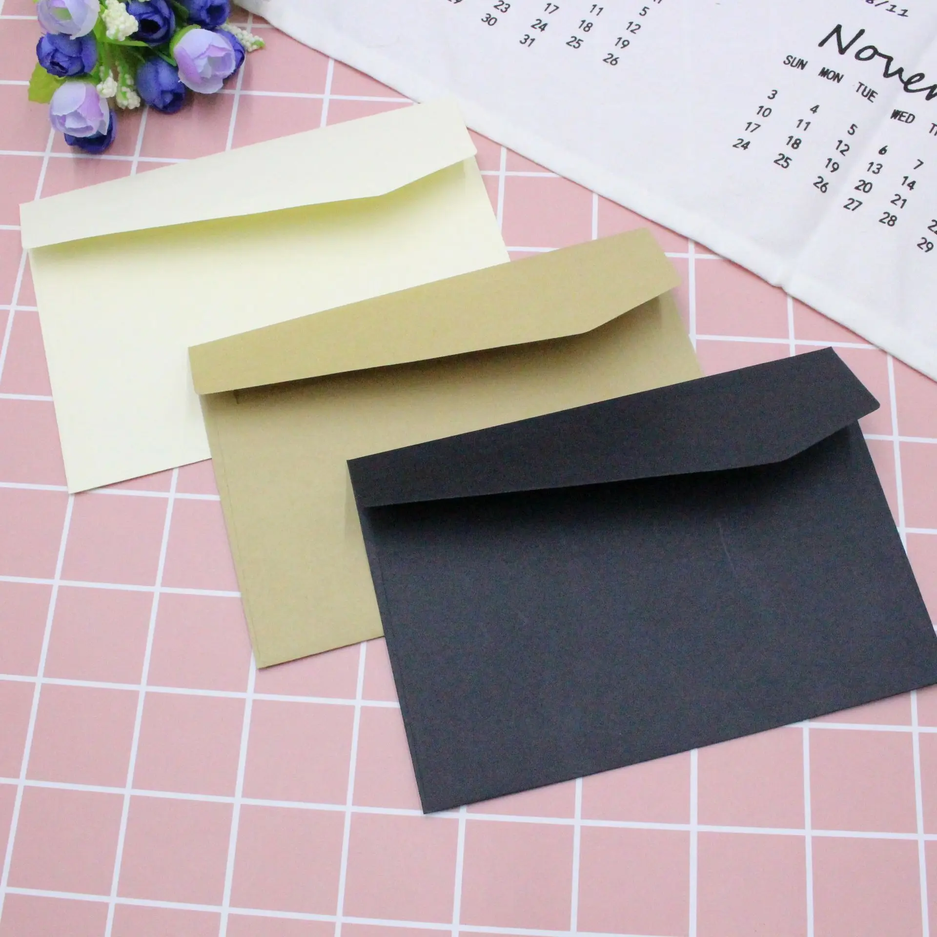 10 шт. классическая белая черная крафт-бумага пустая мини-бумага конверты на окна свадебные приглашения конверт подарок конверт
