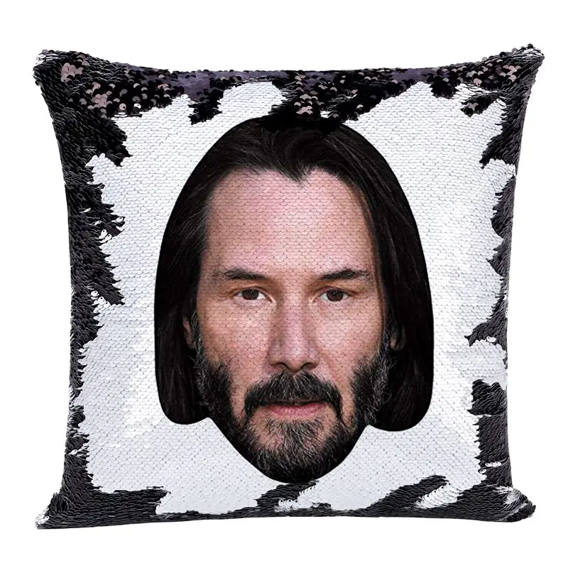 Gift Keanu Reeves Cushion Pillow Cover Case 