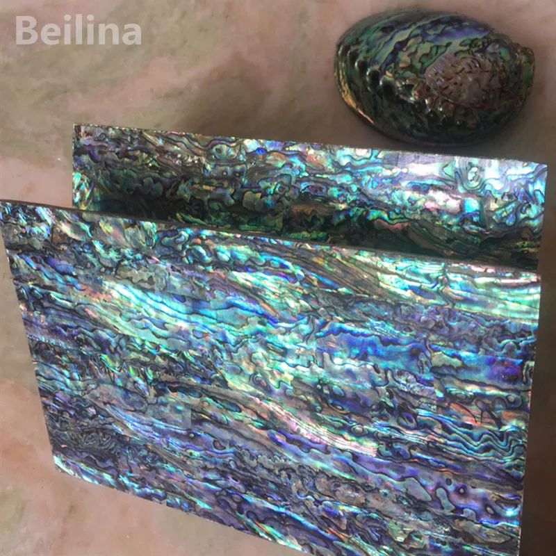 

2mm thickness New Zealand abalone shell sheet mother of pearl laminate for musical instrument and wood inlay Size 240mm/140mm