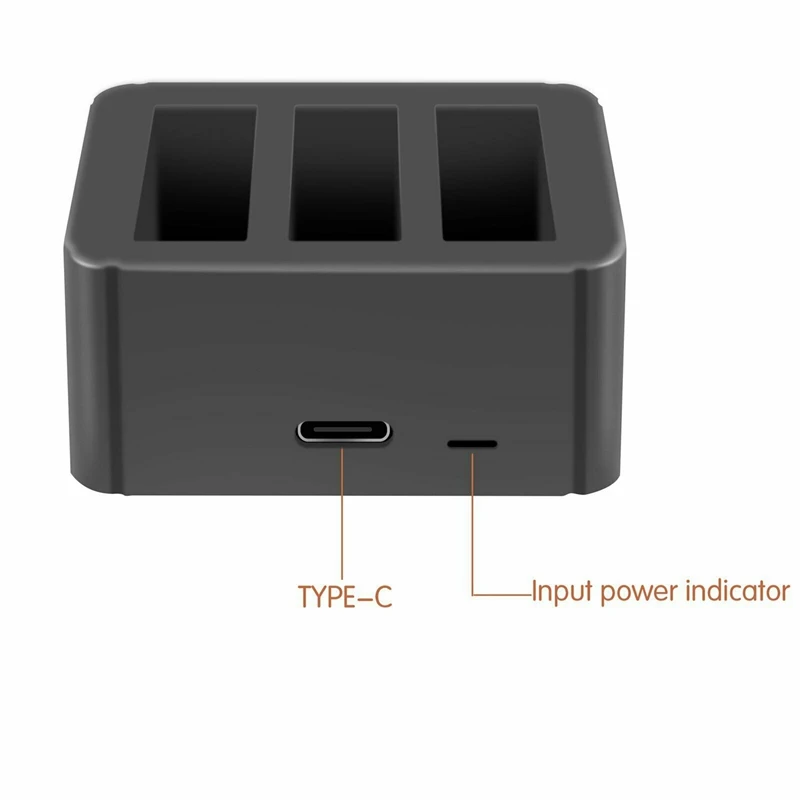 3 порта батареи быстрое зарядное устройство тип-c Usb зарядное устройство для Dji Osmo экшн-камеры