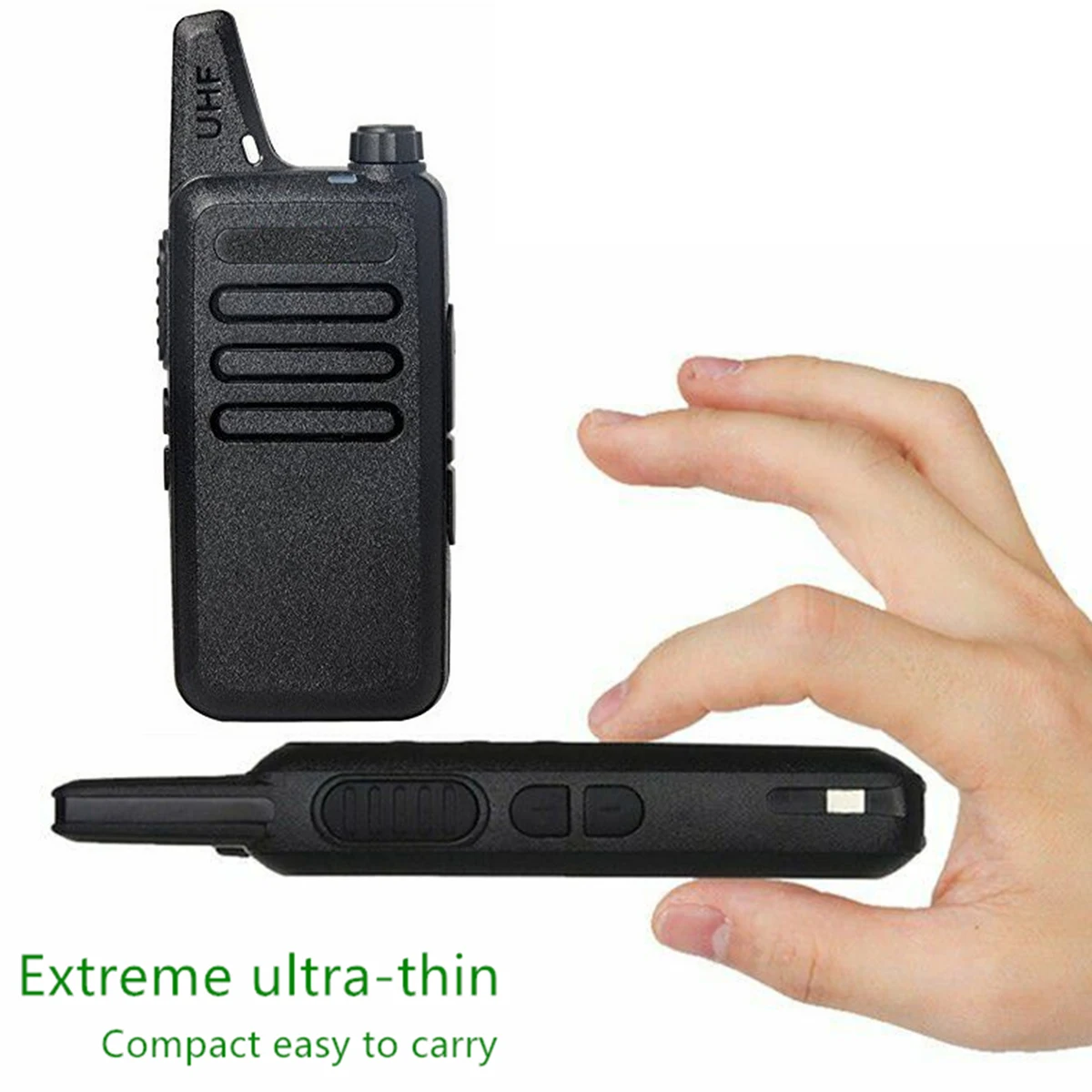 UHF 400-470MHz Walkie Talkie 5W Мощность 16 каналов Мини Портативный трансивер двухстороннее радио