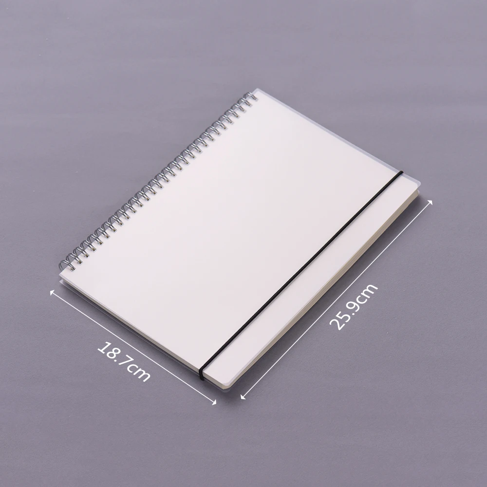

B5 Coil Notebook Spiral Notebooks with Elastic Band 5mm Square Grid Pages Diary Journal Memo Office and School Supplies
