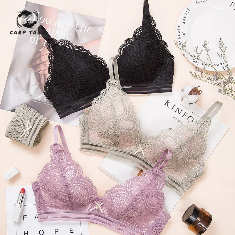 

New Bras For Women New No Steel Ring Triangle Cup Thin Section Bellala Bra Lace Gathered Comfortable Breathable Sexy Underwear