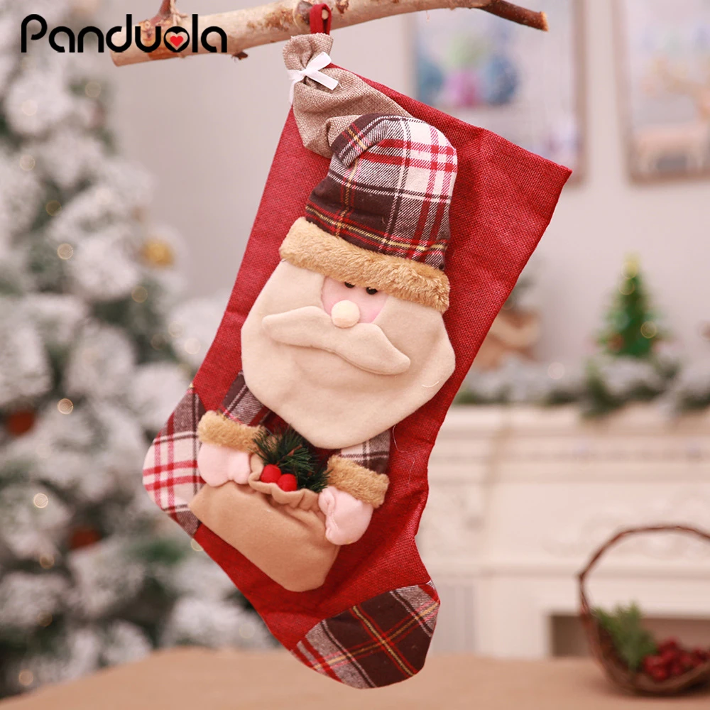 1 шт. 3D Лось подарок конфеты держатели для носков сумка для угощений сумка с конфетами украшения стола рождественские чулки украшение для