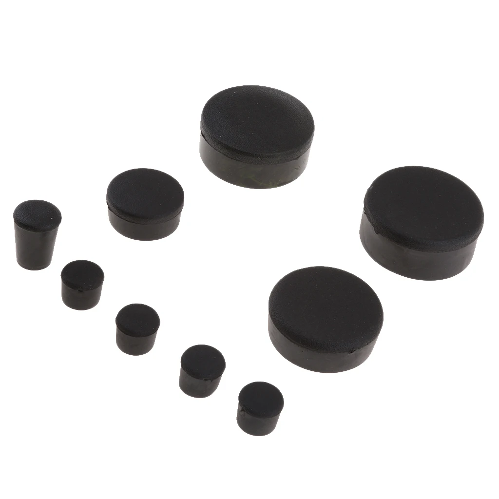 Black Motorcycle Rubber Fairing Frame Plugs Set Kit for Suzuki GSXR1000 K5 (2005-2006)