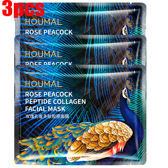 Rose Collagen Facial Mask Acne Moisturizing Whitening Deep Hydration  Anti-Aging Oil Control Whole Face Mask Skin Care