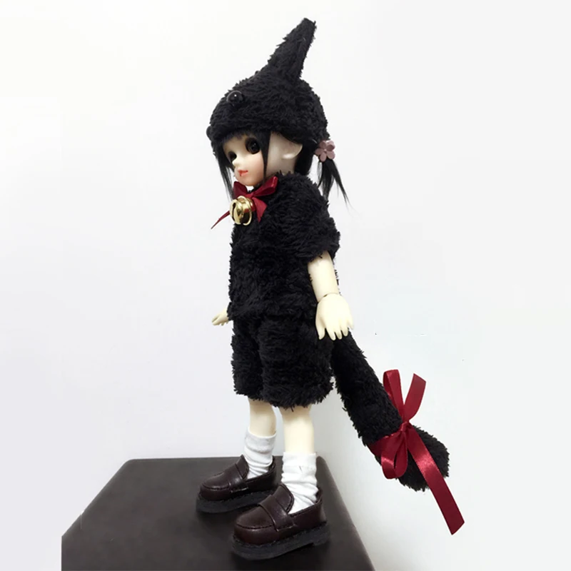 BJD кукольная одежда костюмы кошки плюшевая одежда с животными для 1/6 1/4 1/3 BJD SD кукла аксессуары кукольная одежда рубашка+ штаны+ шапка