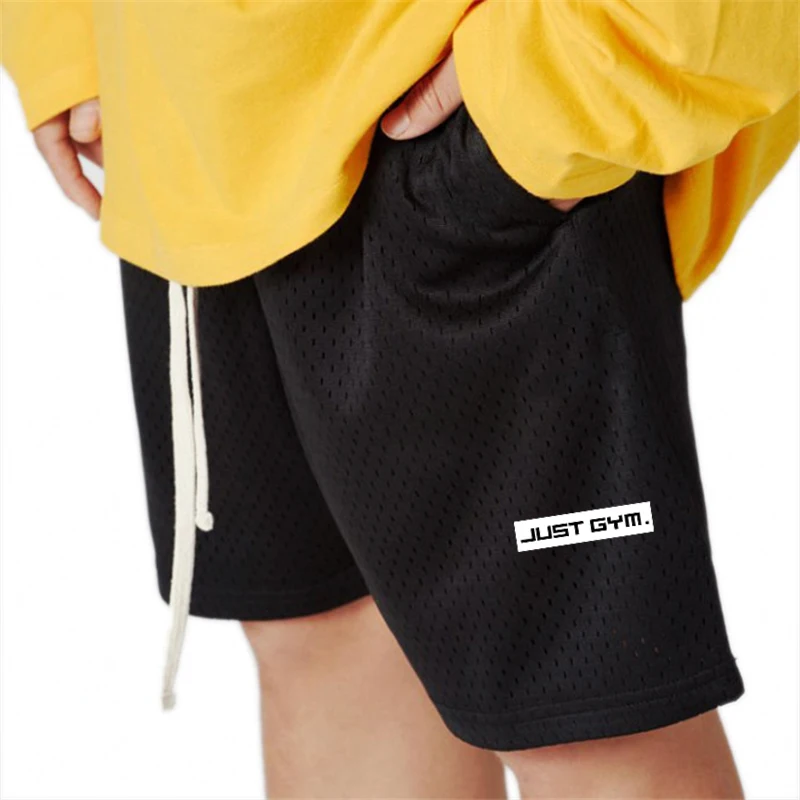 

Summer Shorts Men Fitness homme Casual Beach Shorts Running Gym Joggers Hip Hop Streetwear Mens Mesh Boardshorts Cargo Shorts