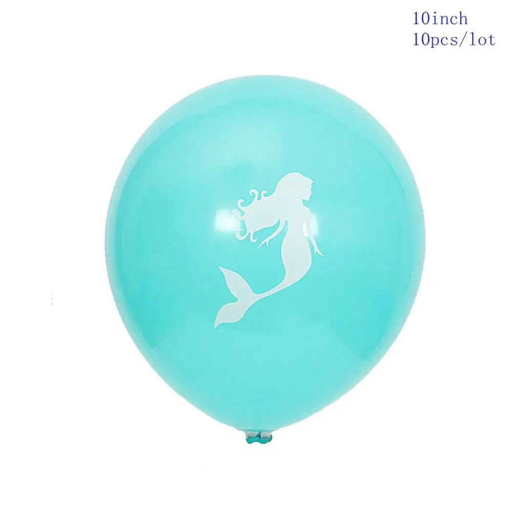 Latex Balloons 3 Taoup 1 шт. градиентный цвет блестки маленький брелок с хвостом русалки с днем рождения Русалка тема вечерние украшения для девочек детские украшения - Цвет: Latex Balloons 3