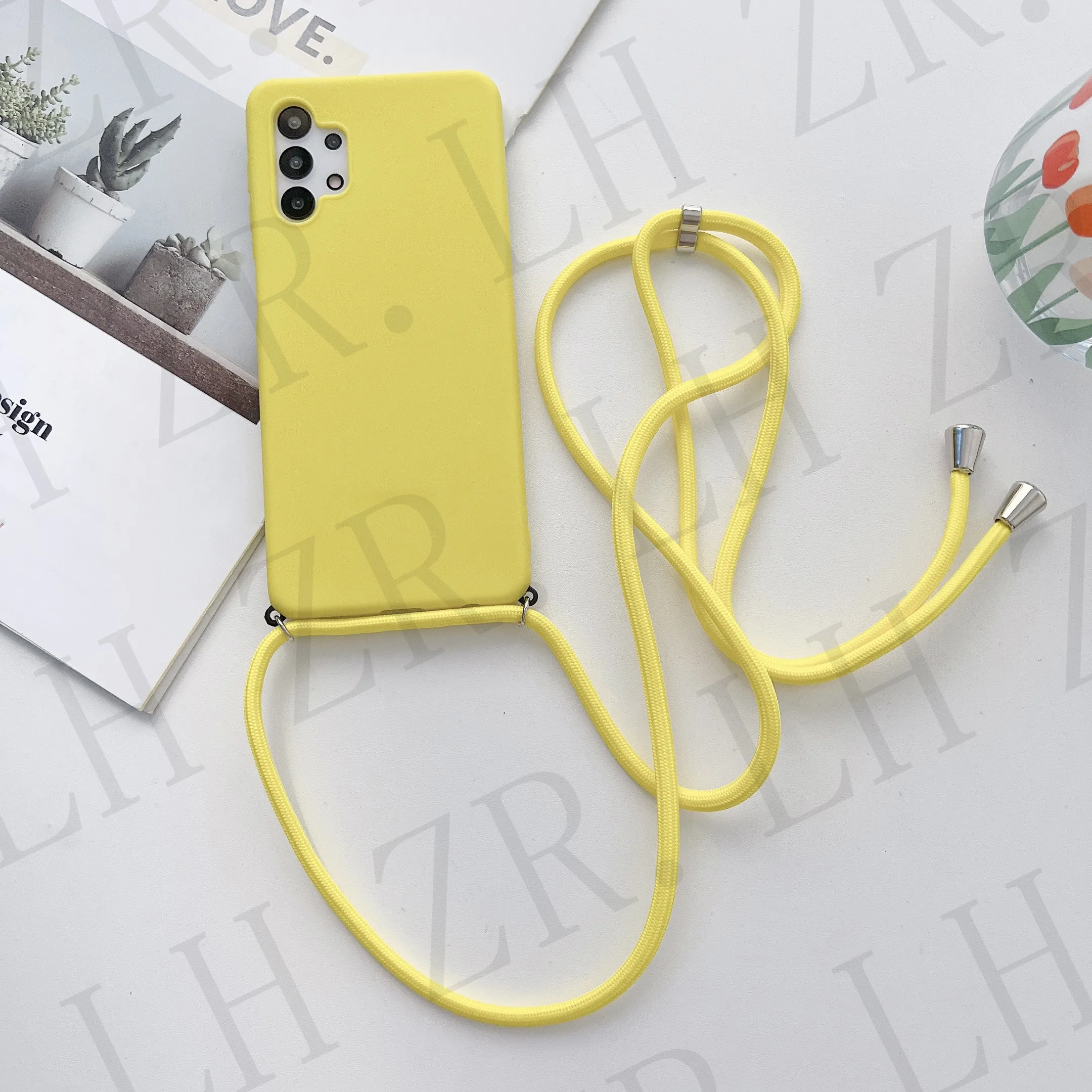 Crossbody Necklace strap Lanyard Cord Soft phone case For HuaWei P30 P20 Lite P40 pro honor 8X 9X 10 Nova 8SE Y6 2019 back cover