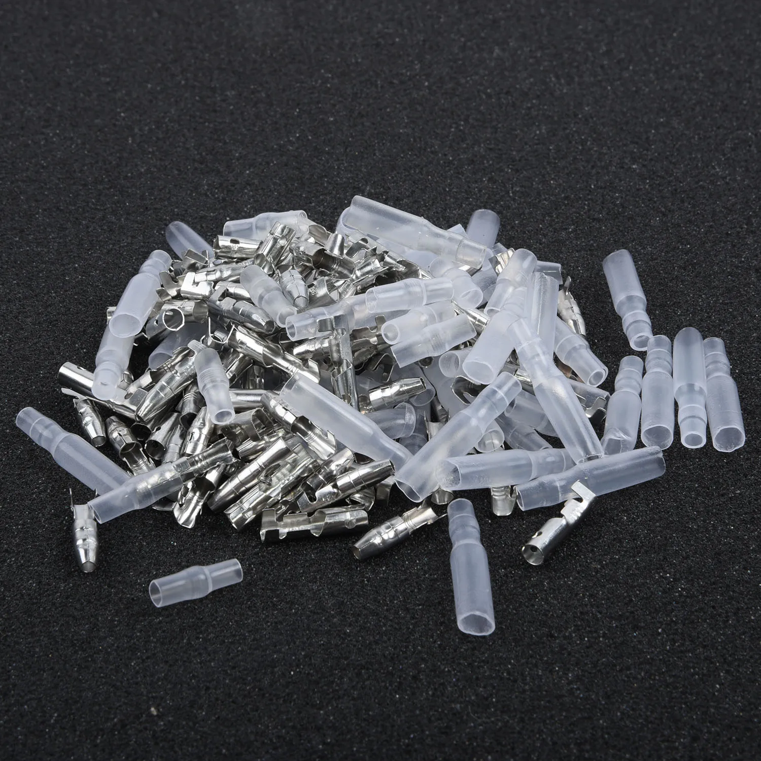 

set Connector Terminals 0.5 to 2.5 square Copper Tin Plated 100pcs Motorcycle Male & Female Bullet