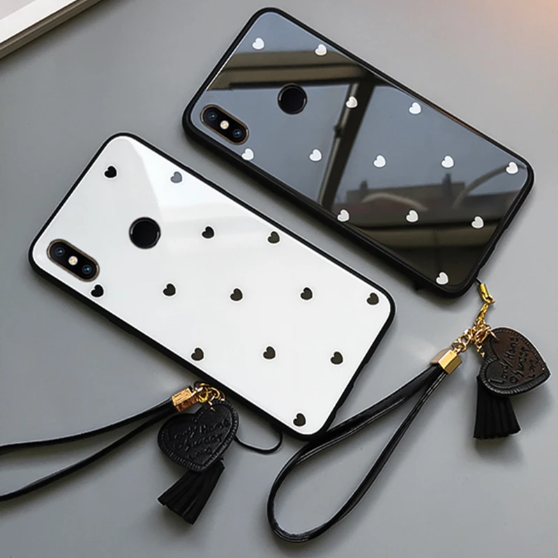 Чехол для Xiaomi Redmi Note 8 Pro S2 5A 5 Plus 6A 7 4X 8A закаленное стекло любовь сердце задняя