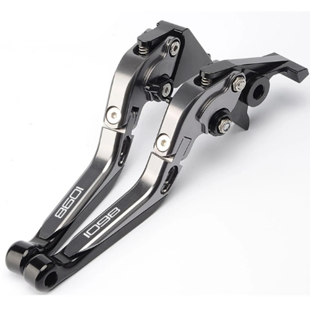 Для DUCATI 1098 1098S 1098 триколор 2007-2008 Мотоцикл CNC Aluninum Тормозная ручка регулируемая складная ручка сцепления Тормозные ручки - Цвет: bkgygybk