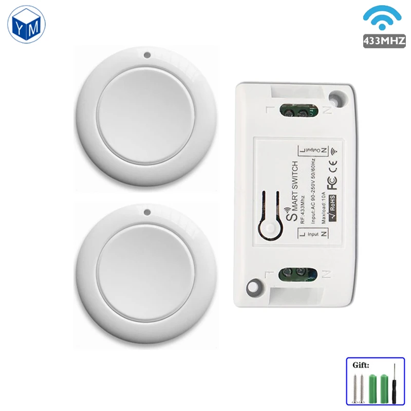 433mhz Smart Home Wireless Light Switch Rf Remote Control Ac 110v 220v
