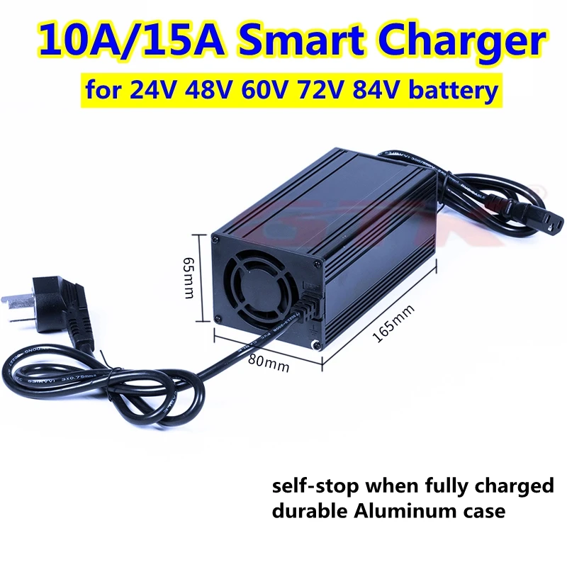 

GTK 60V 72V 84V 10A 15A quick smart Charger for Lifepo4 Li ion LTO battery pack 60V 72V 84V lithium battery Charger