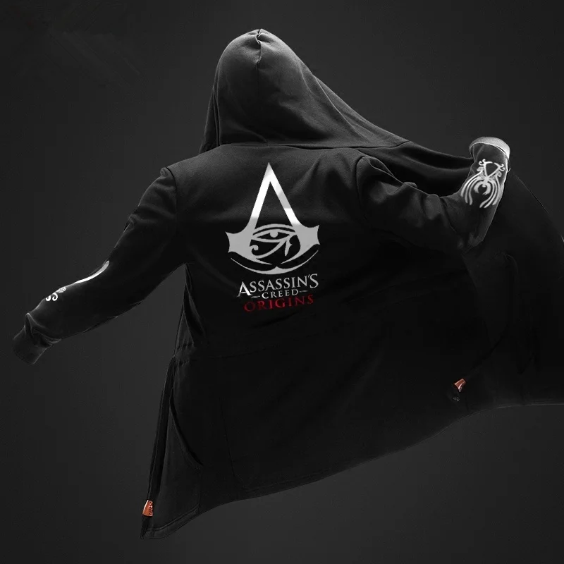 Zogaa толстовки мужские брендовые Moletom Assassin Master с длинным рукавом Assassins Creed Hood