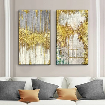 

Abstract Blue Green Canvas Painting Advanced Poster n Print Grey Wall Picture for Living Room Big Wall Art Modern Popular Decor