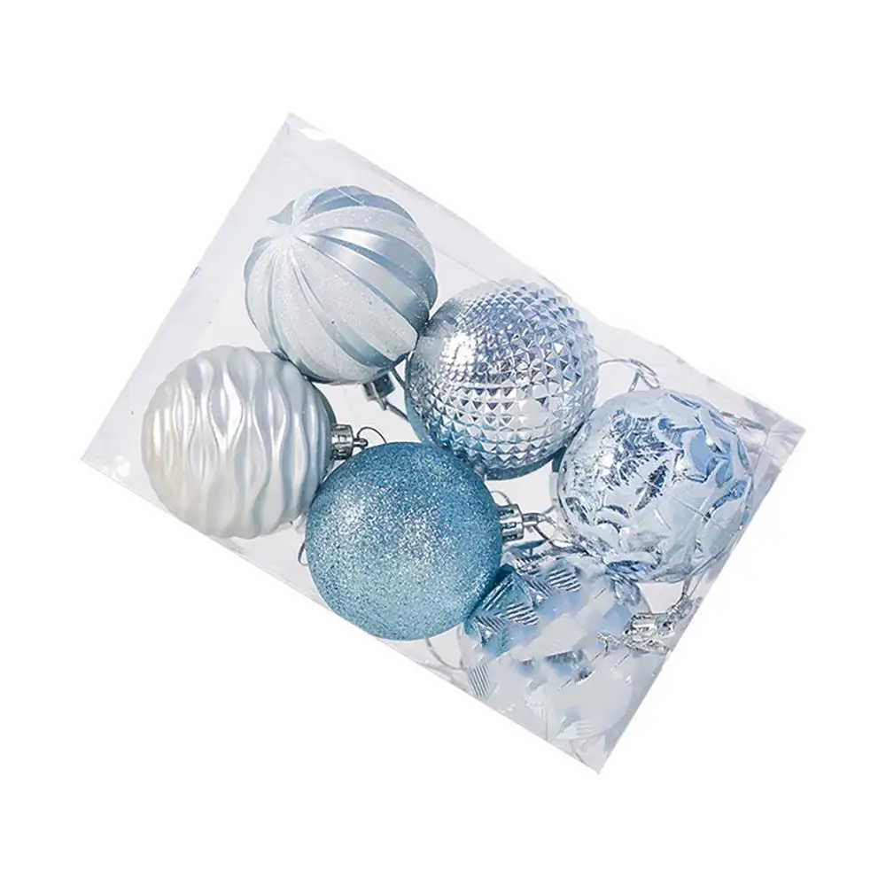 12 шт./компл. 6 см украшения для рождественской елки мяч блеск Безделушка на Рождество вечерние подвесной шар, украшение, Декор для дома украшения A40 - Цвет: Blue