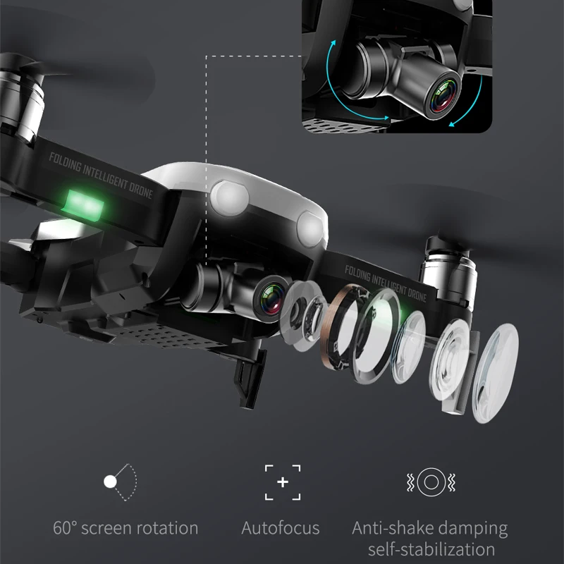 Drone with HD Camera 2K Two-Axis Anti-Shake RC Quadcopter WiFi FPV Drone Profissional Quadrocopter