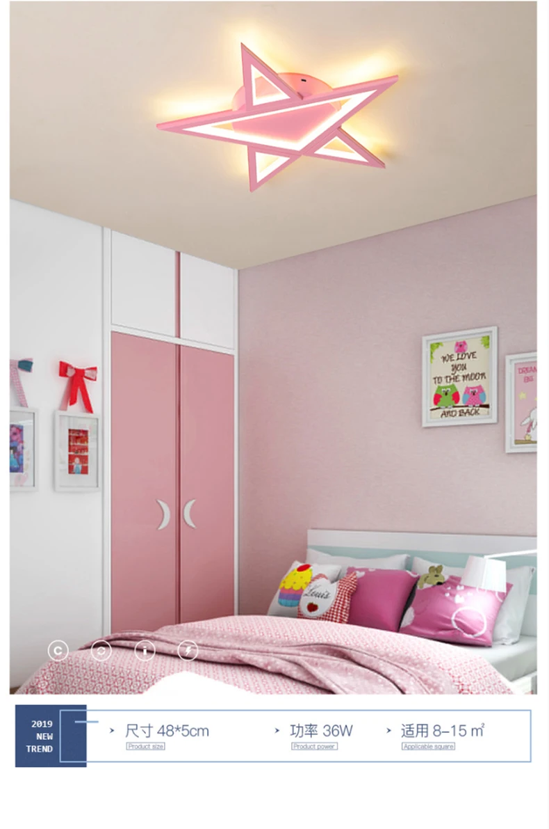 Modern LED Ceiling Lights for Bedroom Living room Lustre Avize Dimming Ceiling lamp lights for Children boys and girls