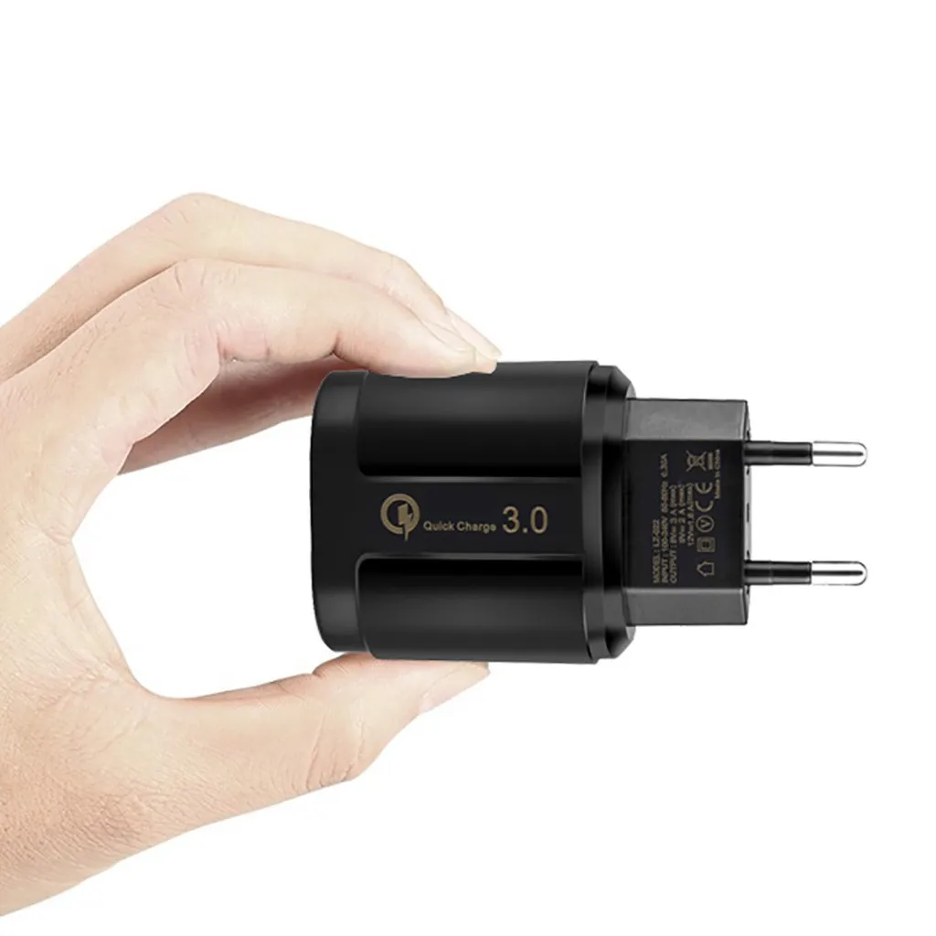 Быстрое зарядное устройство 3,0 USB зарядное устройство для iPhone для samsung для LG и более быстрое настенное зарядное устройство EU разъем-адаптер