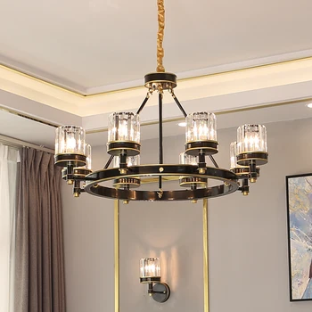 

New cognic luxury Modern K9 crystal chandelier Lustres de Cristais ceiling living room pedant ceiling lamp home light fixtures