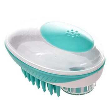 

Hot Dog Bath Brush Comb Silicone Pet Spa Shampoo Massage Brush Shower Hair Removal Comb for Dogs Cats Pet Cleaning Grooming Tool