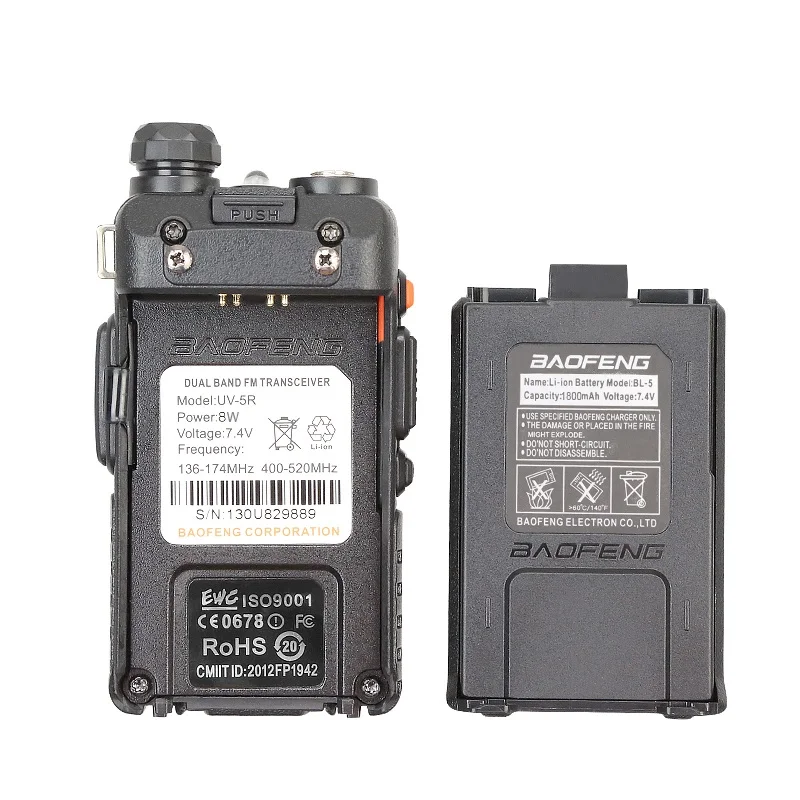 Baofeng, UV-5R, 8 Вт, Двухдиапазонная рация, VHF UHF, двухстороннее радио UV 5R Ham, HF трансивер CB, радио UV5R, охотничье радио, Comunicador