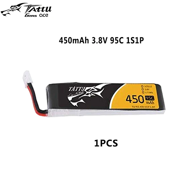 4 шт. Funfly TATTU 14,8 В 1550 мАч 100C 4S XT60 разъем Lipo батарея для Emax HAWK 5 RC Дрон FPV Racing - Цвет: 1S 450mah 95C 3.8V