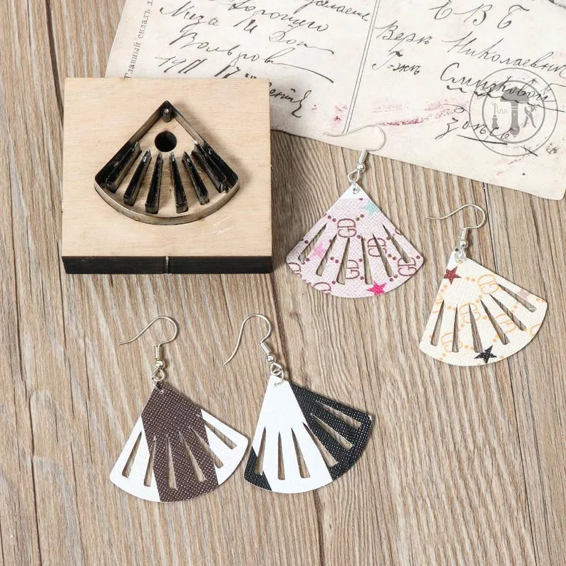 ZONESUN Custom Hand Fan Leather Blade Earring Paper Cutting Die Tool For Machine DIY Punching Clicker Steel Rule | Дом и сад