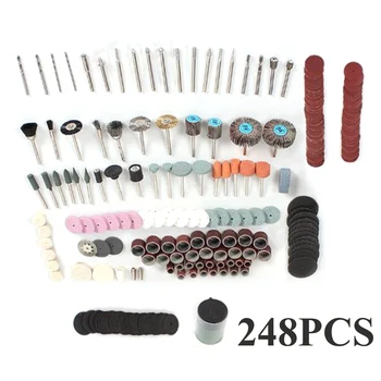 

248pcs Rotary Tool Part Accessories For Cutting Grinding Sanding Carving Polishing Tool Abrasive Tools