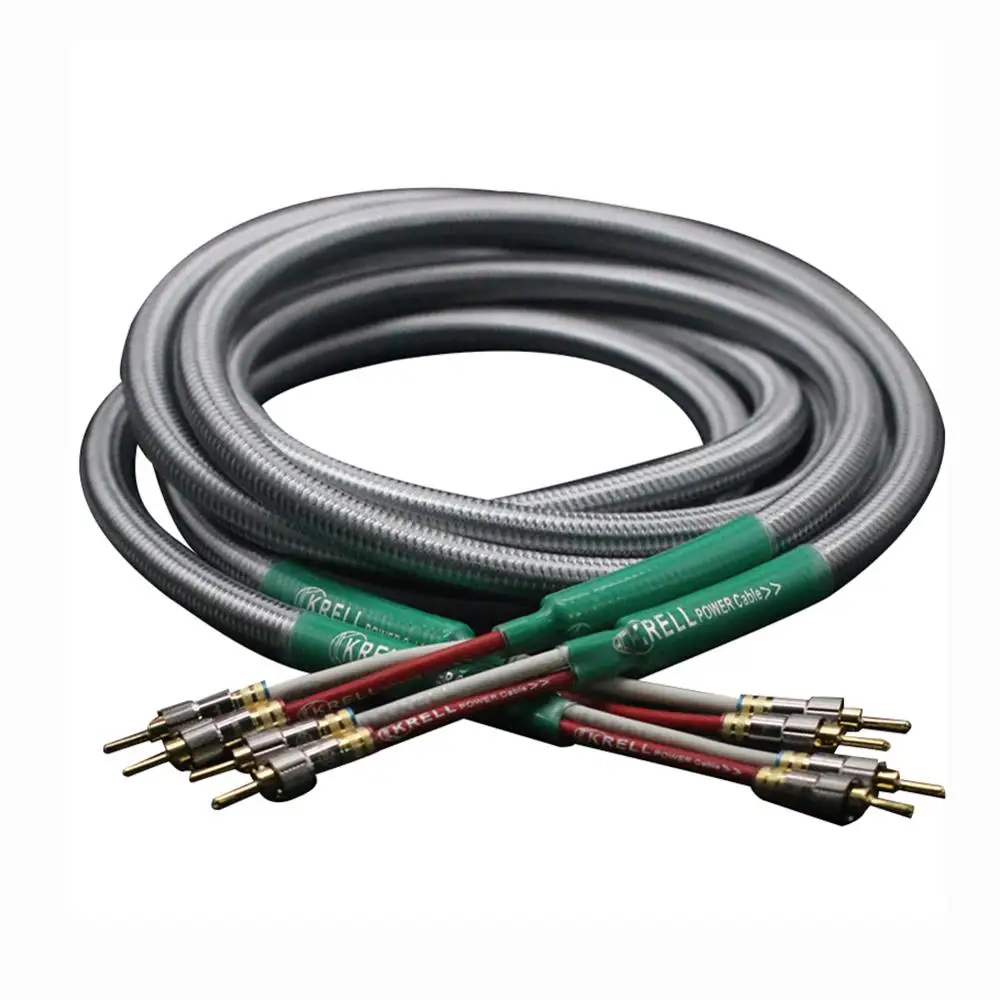 Hi Fi аудио кабель для динамиков позолоченный со штекером типа банан аудиокабель OFC