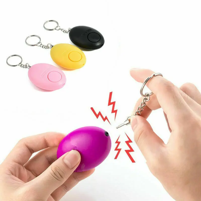 

Self Defense Alarm 120dB Egg Shape Girl Women Security Protect Alert Personal Safety Scream Loud Keychain Emergency Alarm
