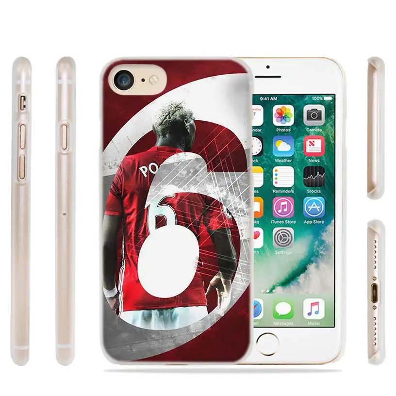 PlusFootball изображение Paul Pogba модный прозрачный чехол для iPhone Си р XS Max XR X 4S 5S SE 6 6s 7 8 Plus