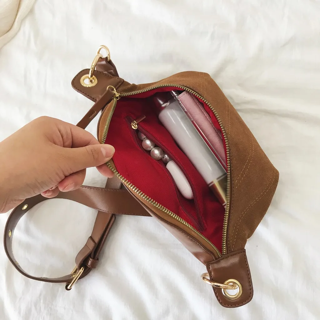 Женские нагрудные сумки, модная кожаная сумка-мессенджер с цепочкой, универсальные карманы, модная сумка на плечо, сумка на плечо, посылка, Студенческая сумка