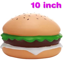 Jouet anti stress pour enfants, Hamburger Jumbo, Squishies, à pression lente, cadeaux de noël, 10 pouces