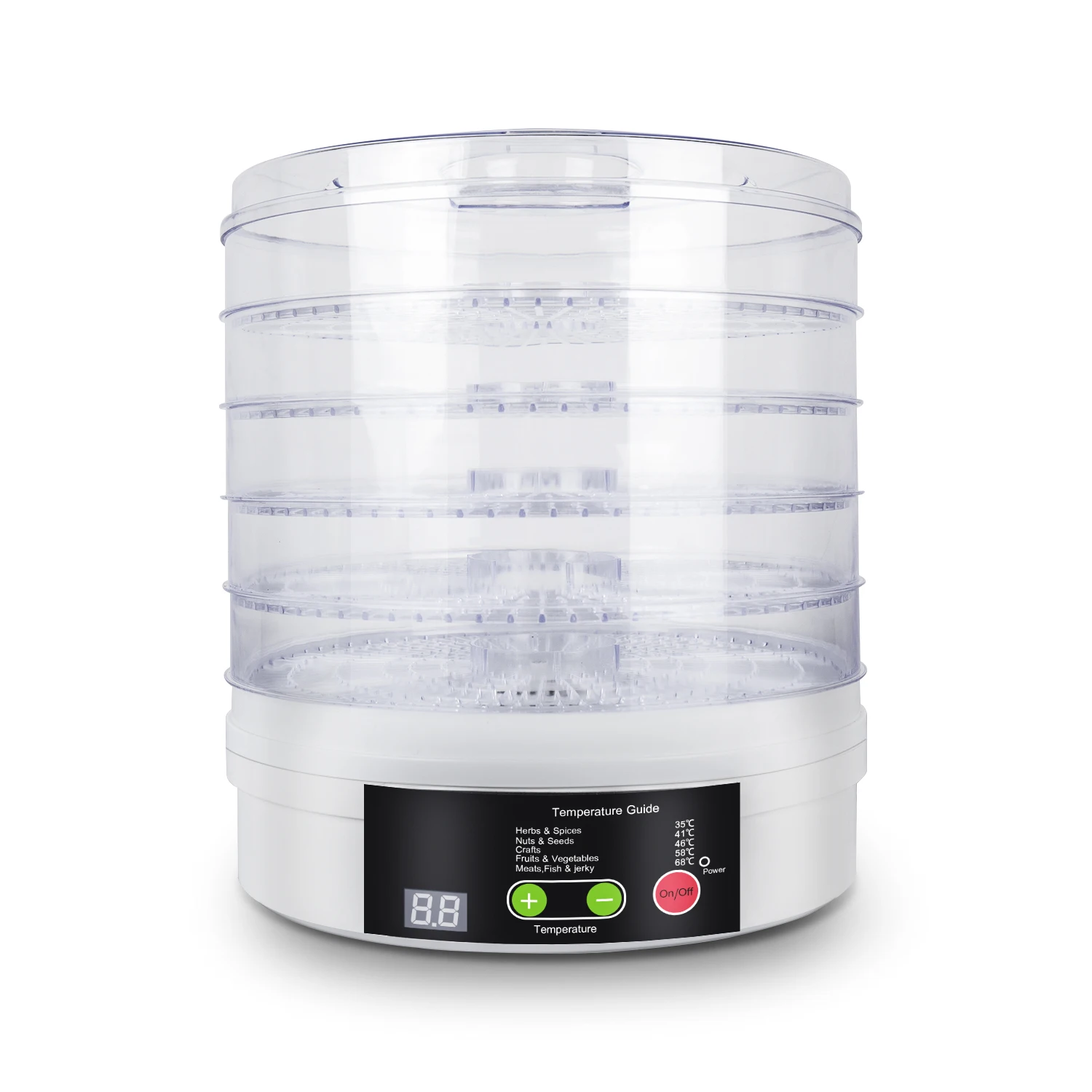 Macchina per frutta secca, essiccatore per alimenti, essiccatore elettrico per alimenti, essiccatore per carne secca, essiccatore per carne e verdura, vassoio a 5 strati_voghion.com