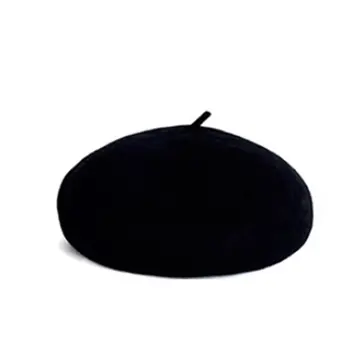 

Autumn And Winter Korean Version Wild Wool Beret Ladies Retro Woolen Casual Painter Hat Japanese Simple Beret