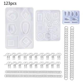 

1 Set Crystal Epoxy Resin Mold Earring Pendant Casting Silicone Mould Handmade DIY Crafts Jewelry Making Tool