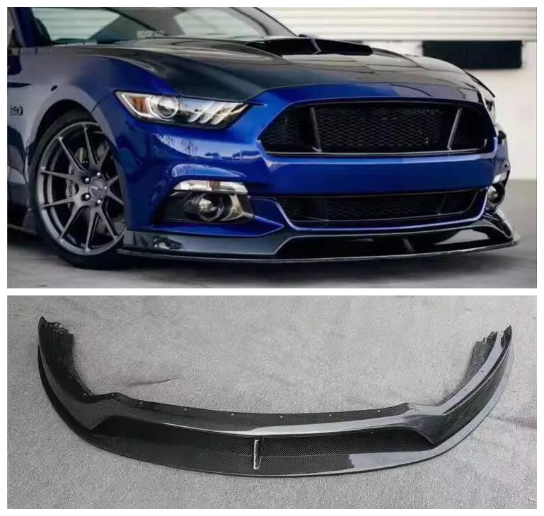 

Carbon Fiber Front Bumper Lip Spoiler Auto Car Diffuser Fits For Ford Mustang 2015 2016 2017
