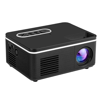 

Mini Projector 400 Lumen LED Projector Home Media Player Projector 1080P LED Multimedia Projection Machine with EU Plug (Black)