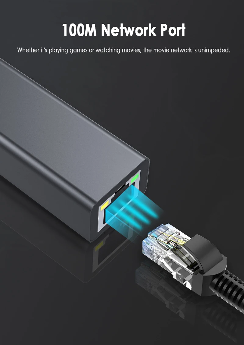 Fire tv Stick HD 480 Мбит/с Micro USB2.0 к RJ45 Ethernet адаптер 10/100 Мбит/с для нового Fire tv/Google Home
