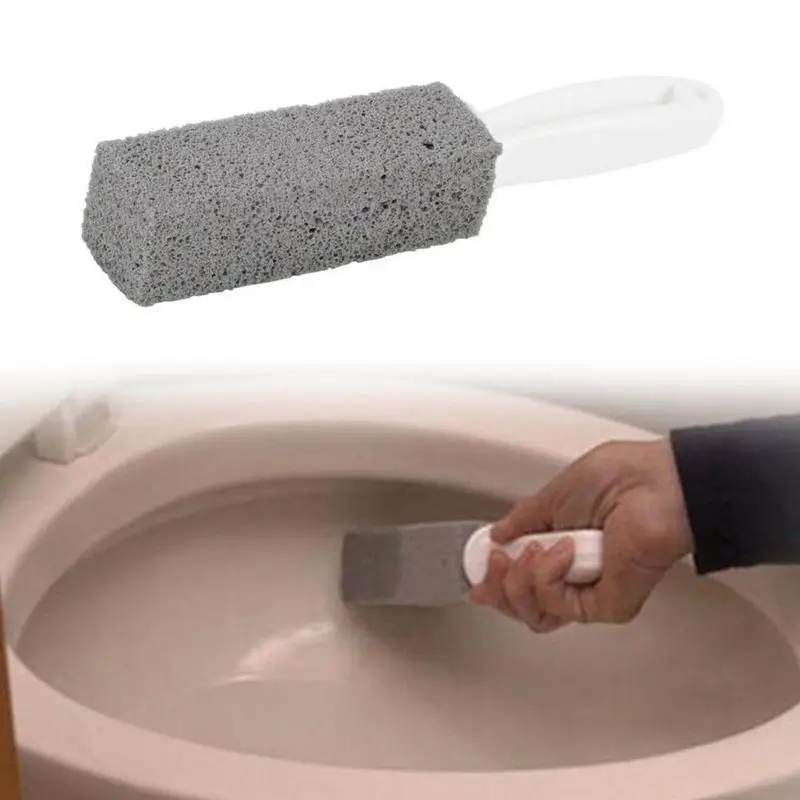 

Pumice Stone Water Toilet Brush Handheld Bathroom Gap Cleaner Portable 360 Degrees Cleaning Tool Tile Sinks Bathtubs Brush Wand