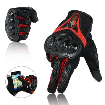 

Motorcycle Glove Screen Touch Summer Hard Knuckle Guantes Luvas Full Finger Breathable Waterproof Riding Motobike Scooter Gloves