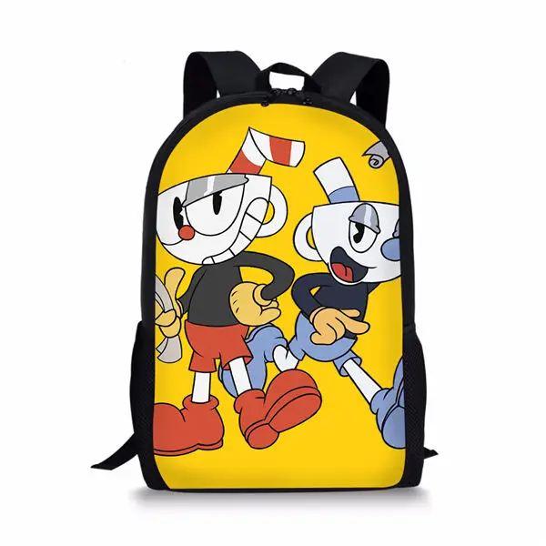 HaoYun модный детский школьный рюкзак Cuphead Mugman, 3D принт, детская школьная сумка, рюкзак для путешествий с рисунком аниме - Цвет: CDWX4376C