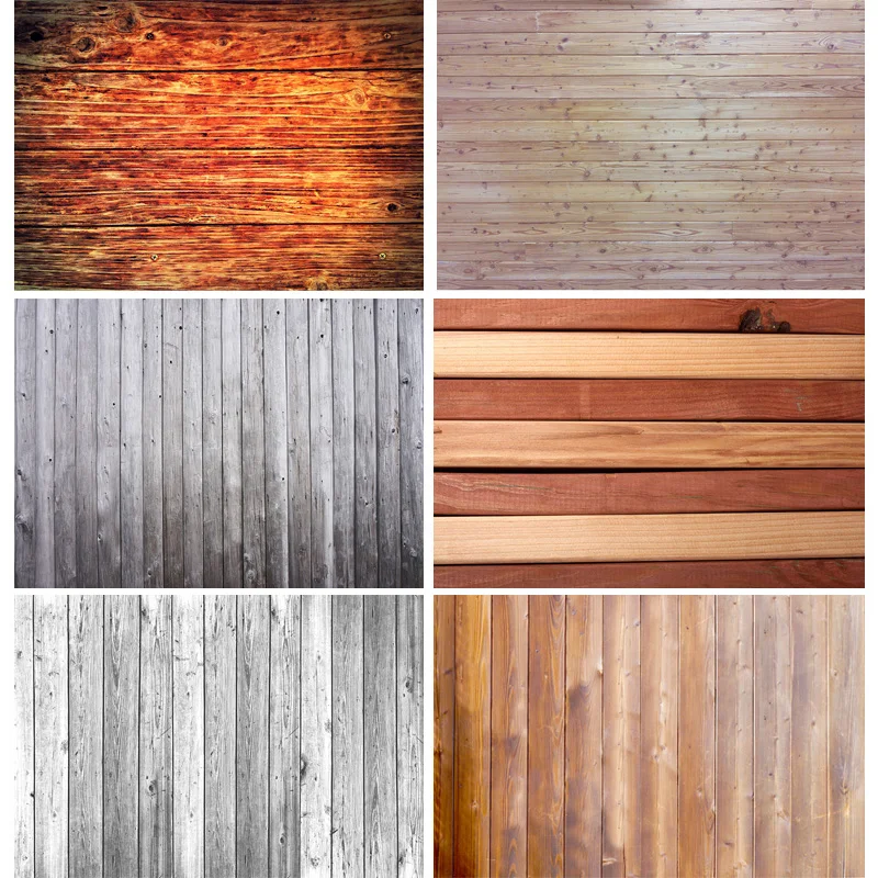 

SHENGYONGBAO Art Fabric Wood Board Photography Backdrops Props Wooden Plank Floor Photo Studio Background 20925CS-06